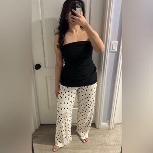 Maison d'AmélieaPolka Dot Wide Leg Pants, Size: M